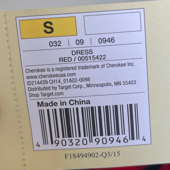 Cherokee Red & Black Plaid Dress with tags - Picture 3 of 3